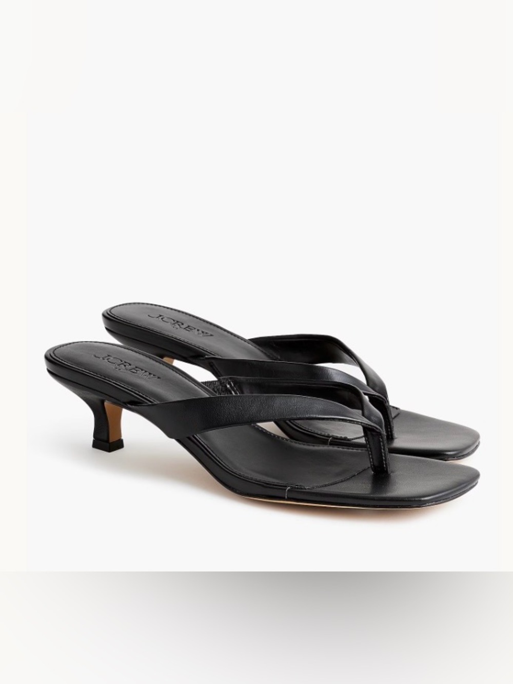 NEW J. Crew Factory kitten heel sandals in black size 9 CI964 $128